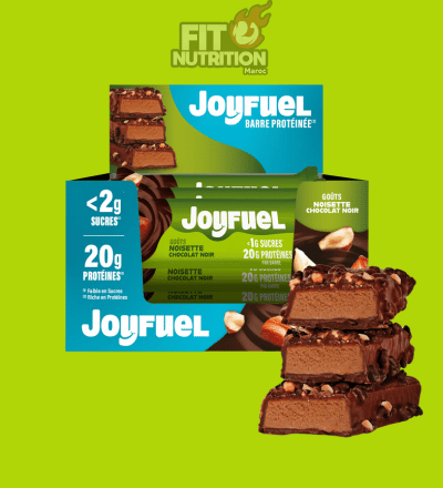 15 Barres Protéine 55g Joyfuel 20g de protéines - Noisette Chocolat Noir