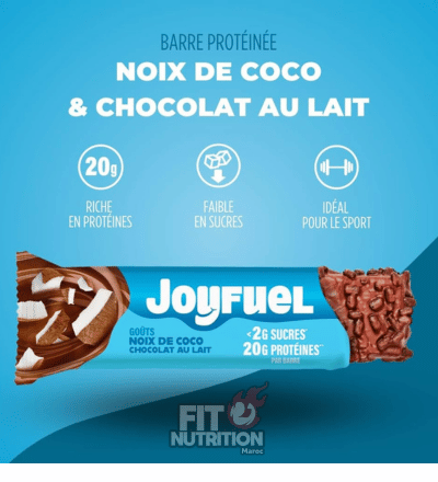 Barre Protéine 55g Joyfuel Chocolat au lait & Coco