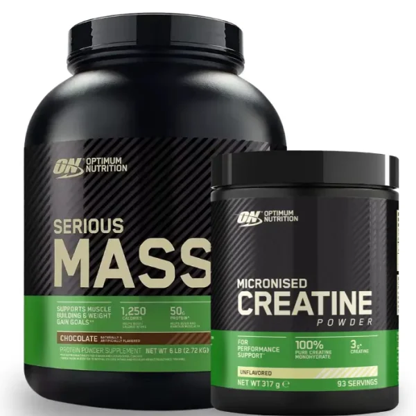 Pack Serious Mass 5.44 kg et Creatine monohydrate Powder 300g